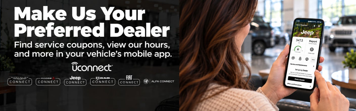 uconnect® make us your preferred dealer | Jackson Chrysler Dodge Jeep Ram of Sullivan in Sullivan IL